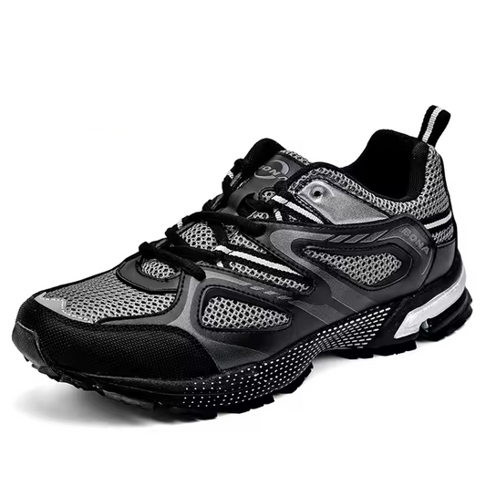 New Arrival Classics Style Men Running Shoes Cow Split Mesh Men Sport Shoes Lace Up Outdoor Jogging Shoes